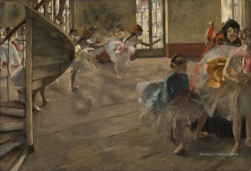 danseurs de ballet gris Edgar Degas Peinture à l'huile